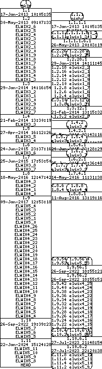 Revision graph of libelwix/src/elwix.c